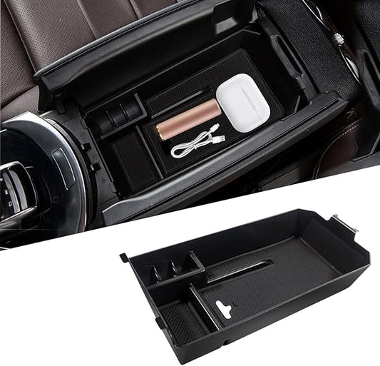 TTCR-II Compatible with Mercedes Benz C Class W205 Center Console Organizer 2015-2021 (Sedan & Coupe Only), for GLC W253 Console Organizer Tray 2016-2022, for GLC Coupe Middle Storage Tray 2016-2023