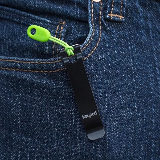 Keyport KO (Key Organizer) Pocket Clip - Detachable Deep Carry Pocket Clip Exclusively for Modular Keyport Pivot & Slide Key Holders - NOT Compatible with Anywhere Tools or Individual Modules (Black)
