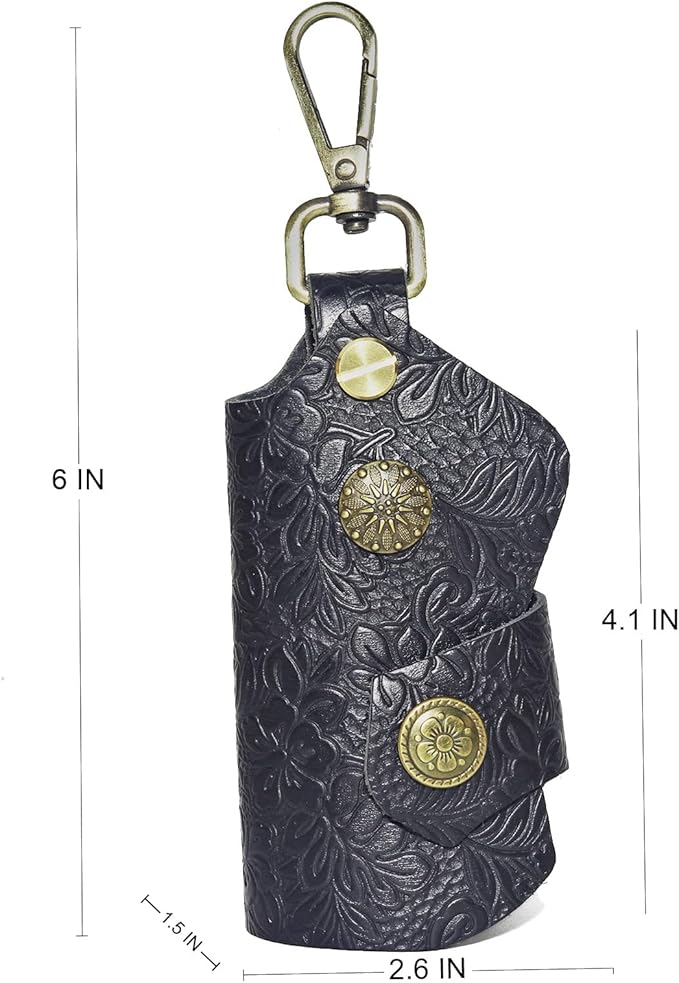Handmade Leather Key Chain Holder, Leather key case for key storage Car Key Holder Home Door Key Bag