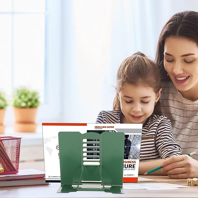 Metal Book Stand Adjustable Book Holder for Reading