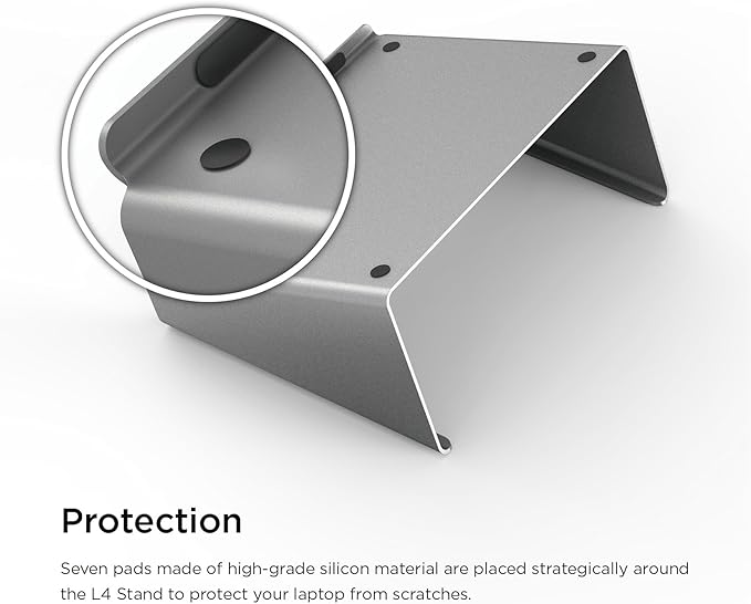 elago L4 Stand - [Desk Organization][Prevents Bad Posture][Natural Heat Sink] - for Laptop Computers (Dark Grey)