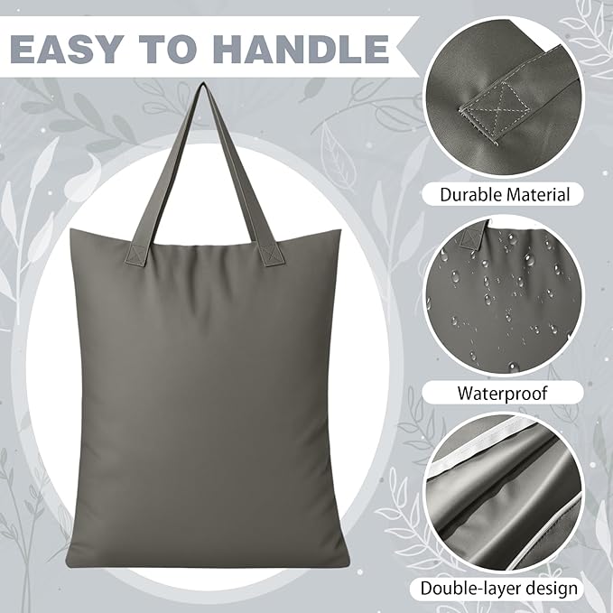 SATINIOR 5 Pcs Large Travel Laundry Bags with Handle Waterproof Washable Dirty Clothes Bags