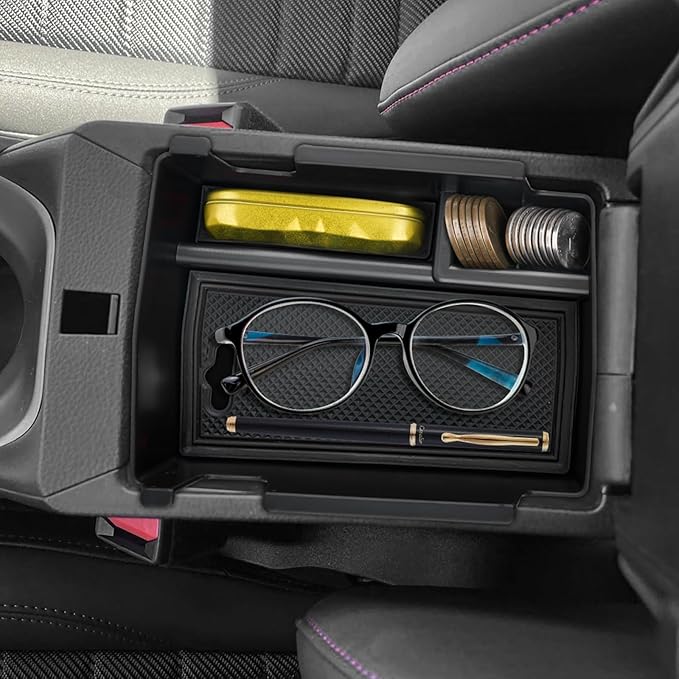 SXCY Fit 2023 2024 2025 2026 Jeep Compass/Dodge Hornet Center Console Organizer for Jeep Compass 2022-2025 2026 Accessories Armrest Console Insert Box 2025 2026 Compass Hornet ABS Storage Black