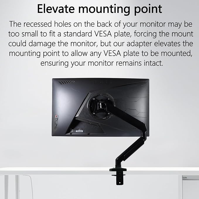 VG27AQ3A VESA Mount Adapter Compatible with ASUS ROG, ProArt and TUF Gaming Monitor (Fits VG27AQM5A,VG277Q1A,XG27ACS,VG27WQ3B,VG27AQ,PA248QFV,PG27AQN and More)??5x75 to 100x100 Wall Mount Bracket