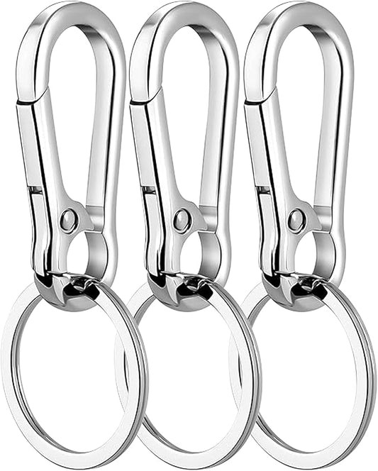 Rainspire Key Ring Keychain Keyrings Key Chain Holder Clip Key Organizer Key Chain Ring for Men and Women, 3 Pack
