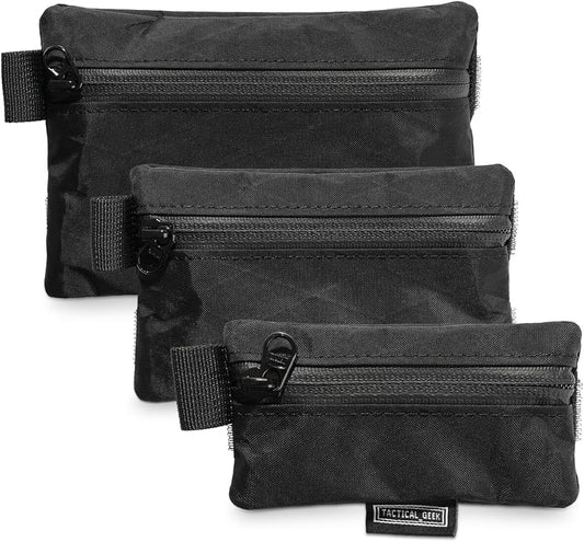 TACTICAL GEEK Storage A5 EDC Storage Pouch Set, Molle EDC Gadget Pouch, Multi-Functional Utility Small Tool Pocket for Daily Carry (Light Black)