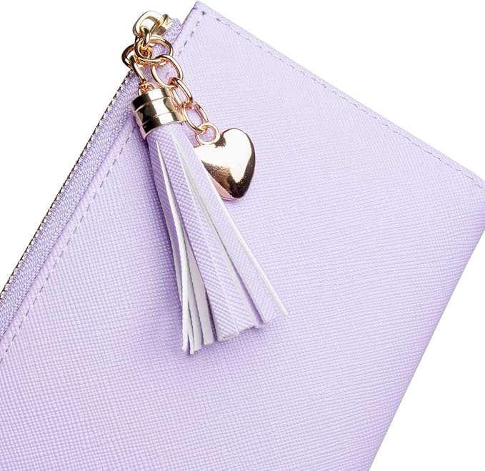 Valentoria Womens Wallet Cute Elegant Long Slim Card Holder Case Minimalist Coin Purse Thin Tassels Zip Clutch Wallets for Girls Ladies | Cute, Elegant, Long, Slim, Case, Minimalist