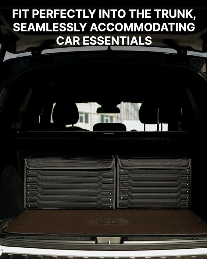 Owleys Trunk Organizer for Toyota Tacoma Gifts for Men – Premium Truck Accessories Organizer for 2000–2025 Models – Car Storage Box for Back Seat, Bed & Console – Highway 21