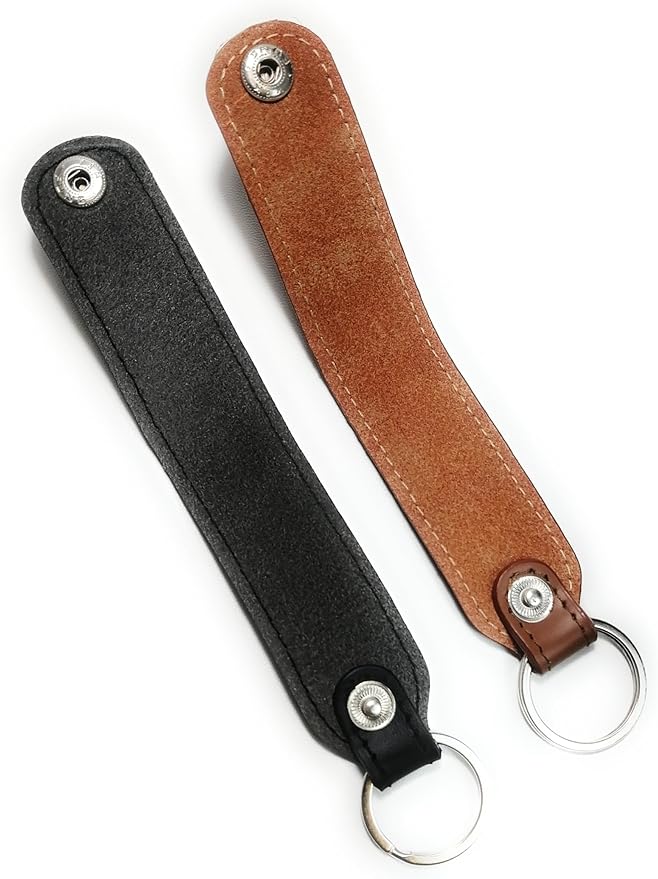 Key Chain Genuine Leather Car Keychain for Belt, Universal Key Fob Keychain Holder for Men and Women