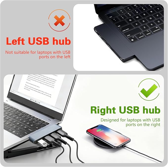 USB 3.0 Hub | Premium USB hub for Laptops Cable-Free Plug-and-Play Design, USB Splitter Seamlessly Integrated with Your Device Wide Compatibility with Laptops, Desktops and Most USB-Enabled Devices