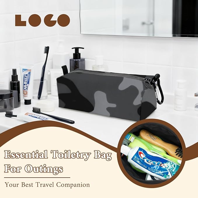 Small Toiletry Bag for Men, Travel Bag Waterproof and Foldable for Storage Mini Toiletry Bag Equipped With Carabiner for Easy Portability (camouflage)
