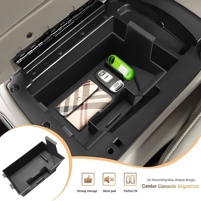 YEE PIN Silverado/Sierra 2026 Tray Full Console w/Bucket Seats Console Organizer for 2003-2006 Silverado/Sierra 1500/2500HD/3500HD & 07 Silverado/Sierra Classic & 02-06 Chevy Avalanche Accessories