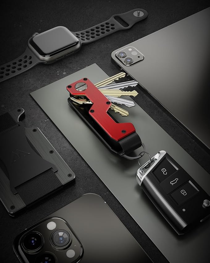Key Organizer Compact Key Holder Metal Key Chain Minimalist key case key holder for keychain Secures 1-5 Keys
