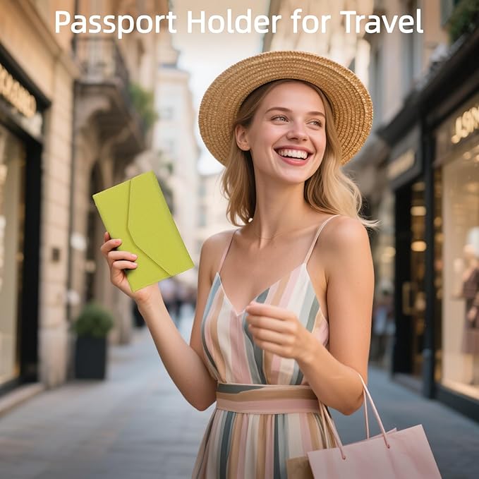 ZOPPEN Mulit-purpose Rfid Blocking Passport Holder Travel Wallet (Ver.4) Passport and Vaccine Card Holder ComboTri-fold Document Organizer Travel Essentials