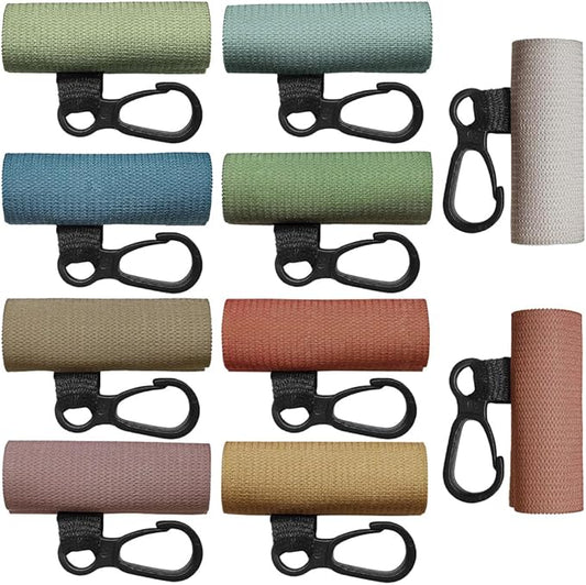 10PCS Car Lip Balm Holder Keychain with Clip On – Elastic Lipstick Sleeves Lip Gloss Holders – Portable Lip Balm Pouch Keychain Sleeve Holder for Women (Style 3)