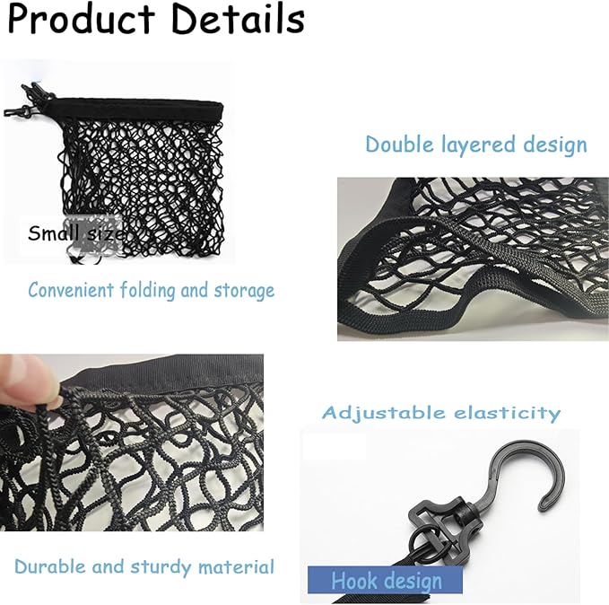 ZMD Truck Bed Cargo Net Elastic Trunk Stretchable Tailgate Nets Automotive Organizer and Storage Truck Storage Neting with Hook for Cars Pickup SUVs Trucks Vant (51x18 Inch)