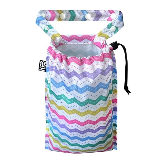 Cute Hanging Car Trash Garbage Bag 100% Leakproof Waterproof Multipurpose for Car Back Front Seat Console with Hanging Strap (Colorful Ripple)