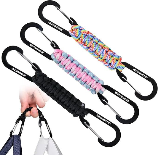 WEREWOLVES Paracord Keychain with Carabiner, Lanyard Clip for Keys