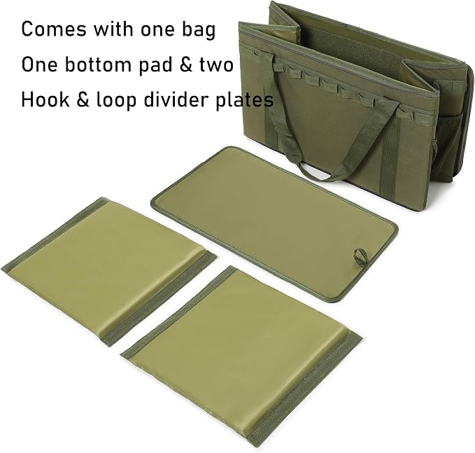 Tactical Camping Storage Bag - 46L Utility Tote Bag Trunk Organizer (Army Green)