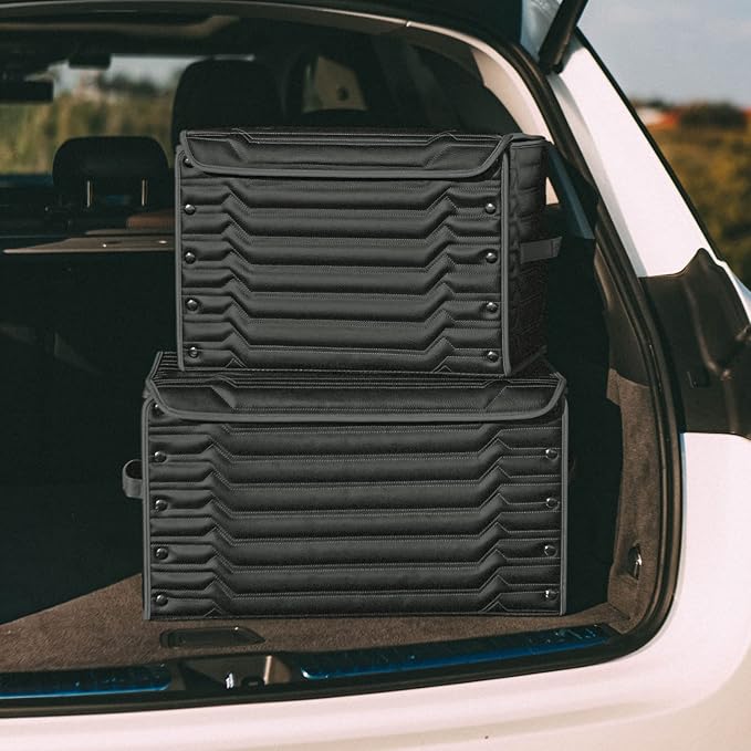 Owleys Trunk Organizer for Toyota Tacoma Gifts for Men – Premium Truck Accessories Organizer for 2000–2025 Models – Car Storage Box for Back Seat, Bed & Console – Highway 17+21