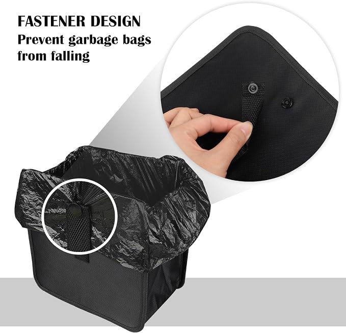 carleef Hanging Car Trash Can,Foldable & Leak-Proof Car Trash Bin with 7L Large Capacity for Keeping Tidy,Multipurpose Universal Cars Garbage Can as Cars Organizer and Storage