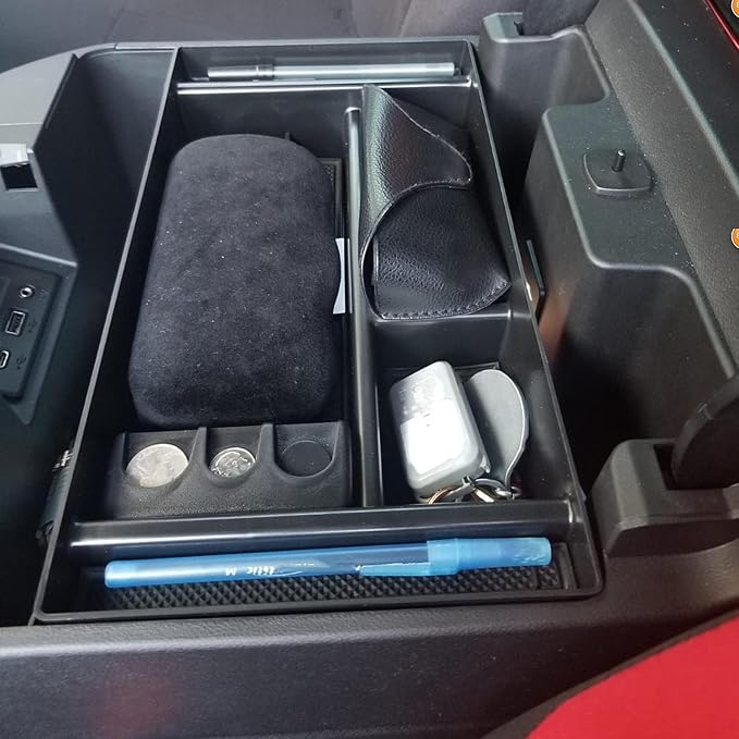 Compatible with Chevy Silverado 1500 Accessories/GMC Sierra 1500 2019-2022 Center Console Organizer Tray Fits for 2020-2023 Silverado/Sierra 2500 HD/3500 HD -Full Console Only