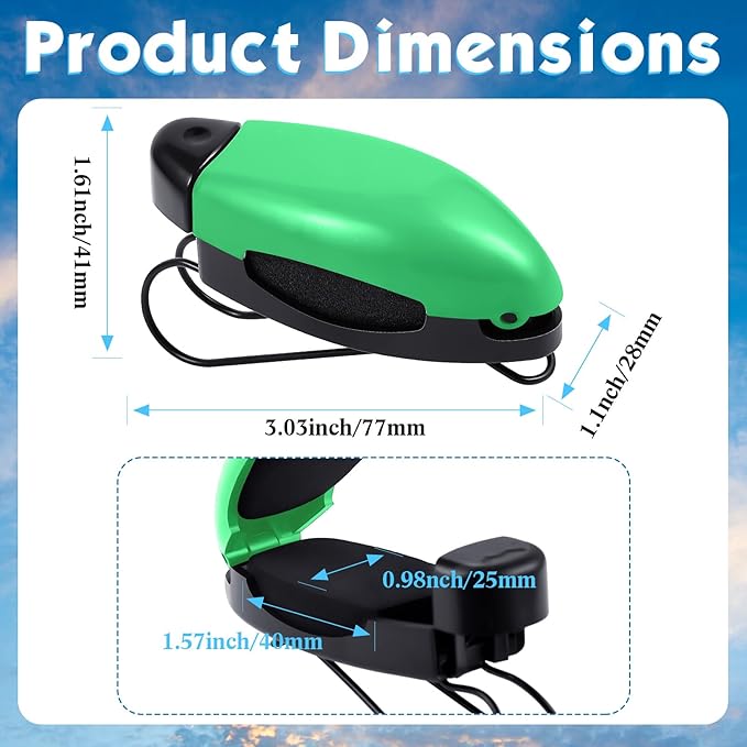 Frienda Car Sunglasses Holder Clip 2 Pieces Sunglasses Visor Clips for Car Sun Visor Glasses Holder Eyeglasses Mount Accessories (Green)