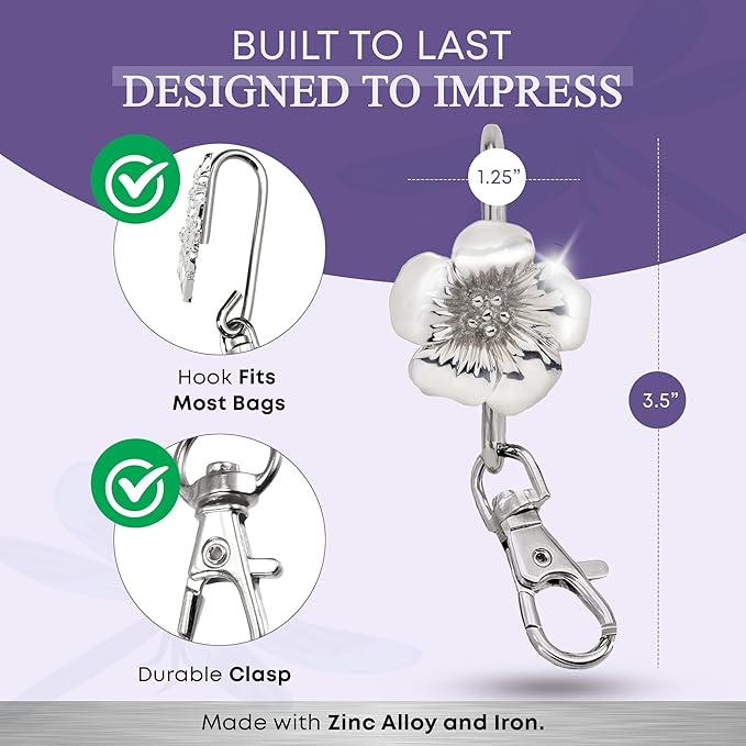 Women’s Bag Charm Key Finder, Car Keychain Hook, Cute Purse Organizer & Tote Bag Accessories, Gifts for Mom - Original