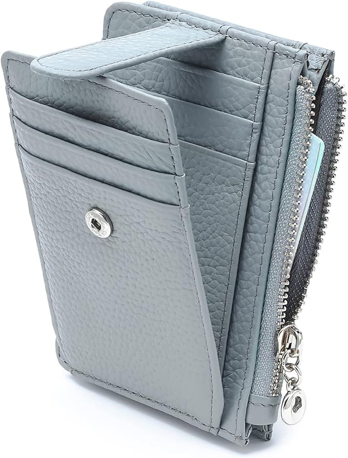 Slim Wallet for Women Genuine Leather Card Holder Thin Womens RFID Blocking Small Wallets
