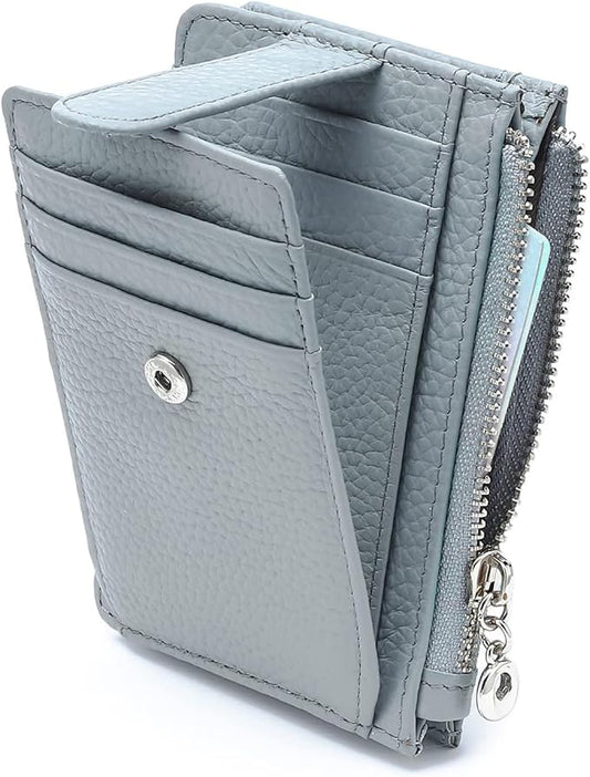 Slim Wallet for Women Genuine Leather Card Holder Thin Womens RFID Blocking Small Wallets