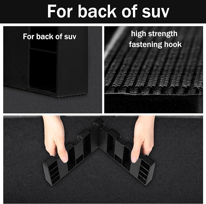 12 Pack Car Trunk Organizer Blocks for Back of SUV Multipurpose Car Storage Organizer Blocks Trunk Divider Available to Wool Carpet for Truck SUV Van Cargo