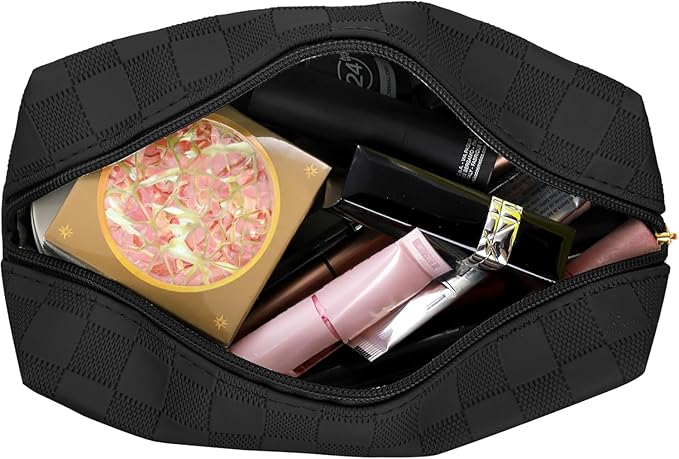 Makeup Bag 4 Pcs Waterproof Cosmetic Bag Set Portable Travel Cosmetic Bag Multifunction Organizer Storage Bag Toiletry Bag forWomen and Girls (BLACK2)