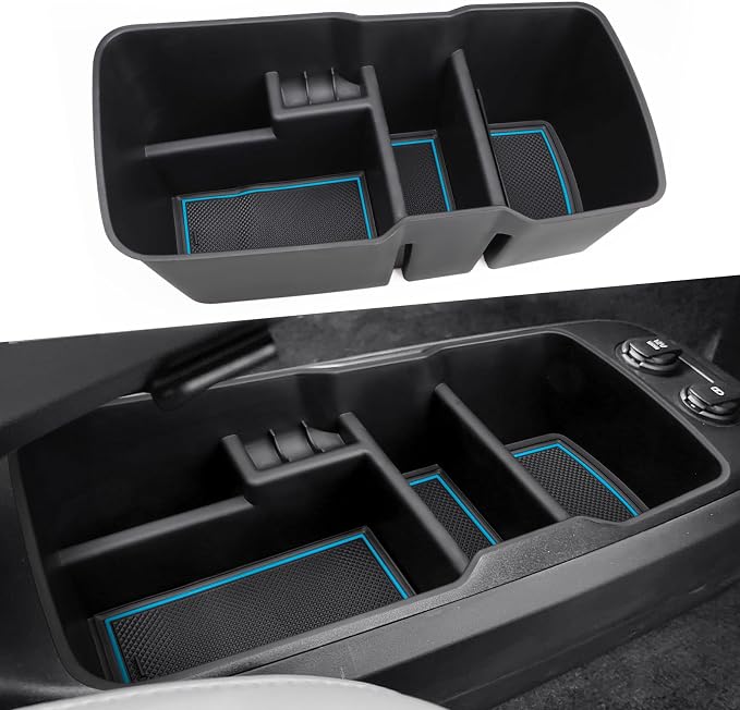 MARCHFA Center Console Lower Organizer Tray Compatible for Kia EV6 Accessories 2026 2025 2024 2023 Armrest Bottom Storage Box (Blue)