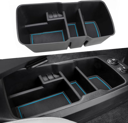 MARCHFA Center Console Lower Organizer Tray Compatible for Kia EV6 Accessories 2026 2025 2024 2023 Armrest Bottom Storage Box (Blue)