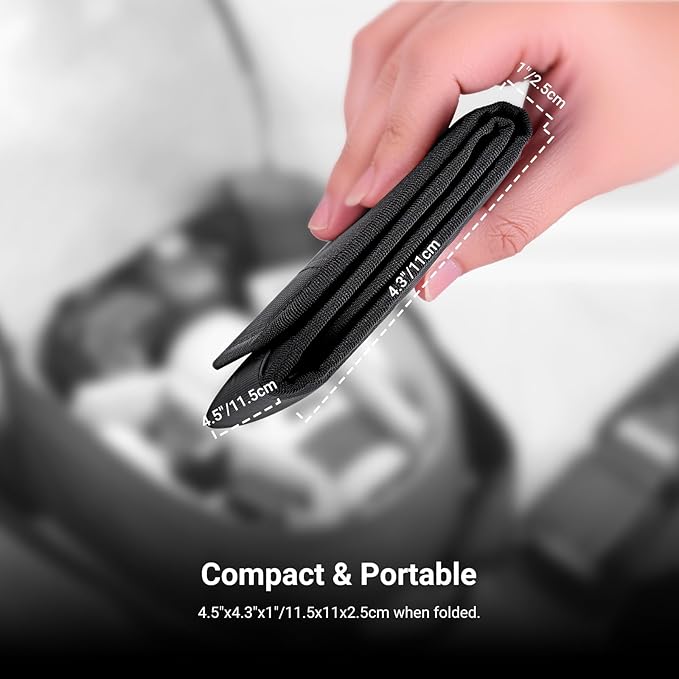 NEEWER 82mm Filter Case, Trifold Foldable Splash Resistant Protective Carry Pouch Storage Bag Accessories, Holds Up to Three 82mm Round Camera Lens Filters, PB15