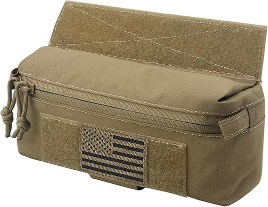 WYNEX Tactical Dump Drop Pouch, Dangler Pouch Utility Tool Pack Sub Abdominal Carrying Bag EDC Pocket Organizer Accessories for Plate Carrier Chest Rig