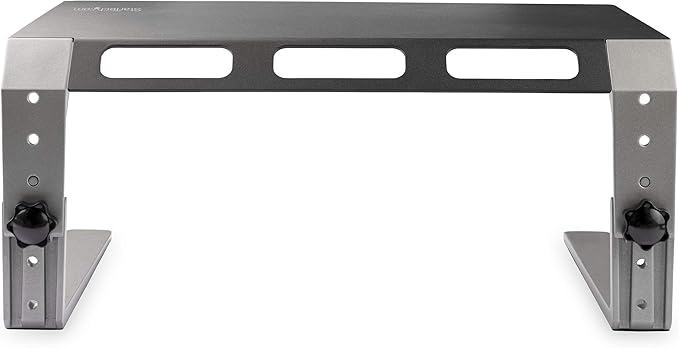 StarTech.com Monitor Riser Stand - for up to 32" (22lb/10kg) Monitor - Height Adjustable - Computer Monitor Riser - Steel and Aluminum (MONSTND)