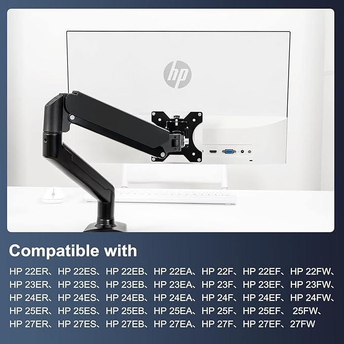 Wall Mount VESA Adapter Bracket Compatible with HP22F 22ER 22ES 22EB 22EA - 23ER 23F 23ES 23EB 23EA - 24F 24ER 24ES 24EB 24EA - 25F 25ER 25ES 25EB 25EA - 27F 27ER 27ES 27EB 27EA