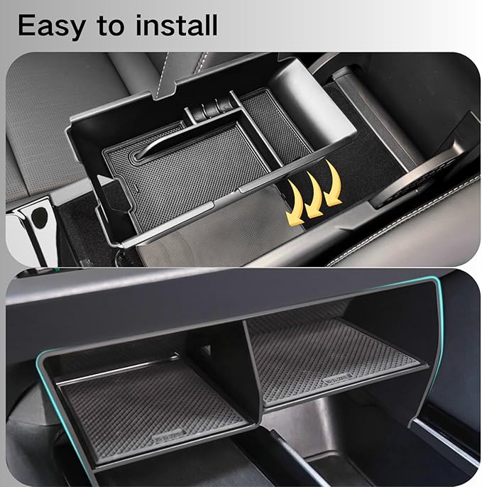 2PCS Centre Console Organizer Compatible with 2025 2026 Toyota Camry 9th Gen Accessories Armrest Storage Tray Interior Insert and Under Screen Storage Box