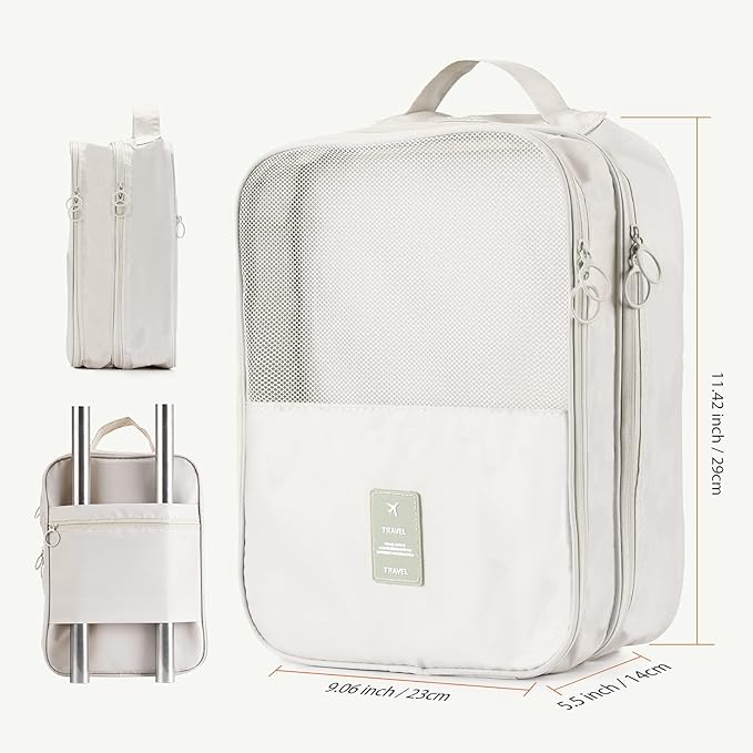Shoe Bags for Travel,Shoe Bag Holds 3 Pair of Shoes,Shoe Storage Pouch for Travel and Daily Use,Shoe Organizer Travel Essentials for Packing in Suitcase,Waterproof