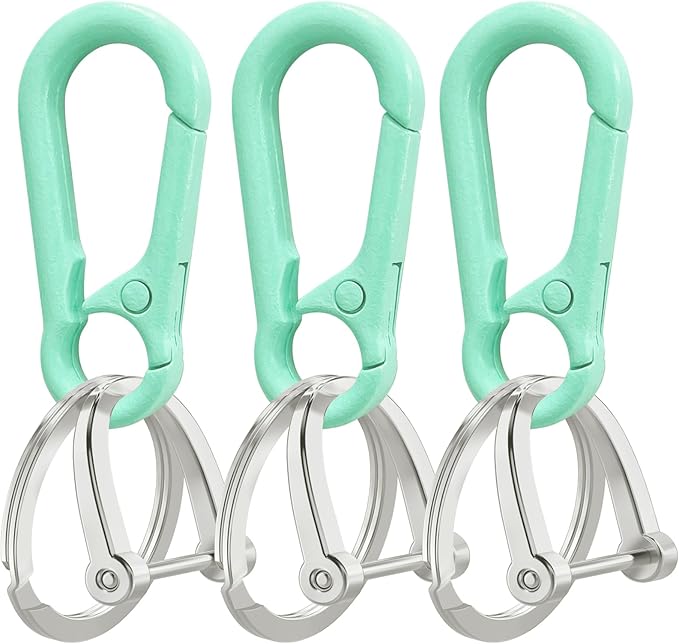 Zinc Alloy Key Chain 3 Packs Keychain Keyring Organizer Key Ring Holder Clip for Men and Women