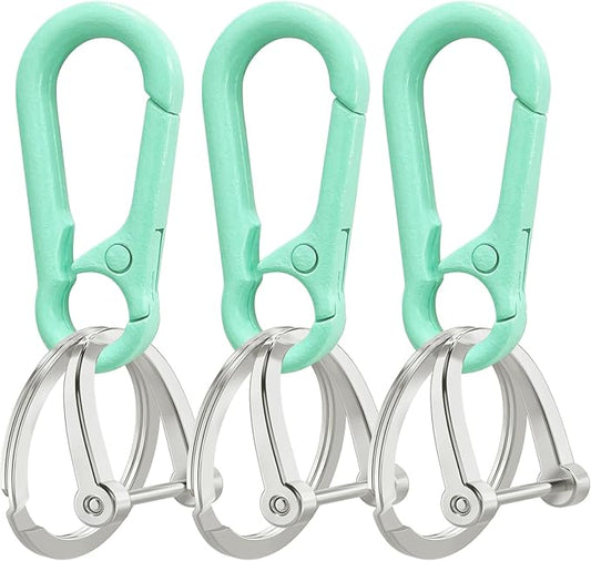 Zinc Alloy Key Chain 3 Packs Keychain Keyring Organizer Key Ring Holder Clip for Men and Women