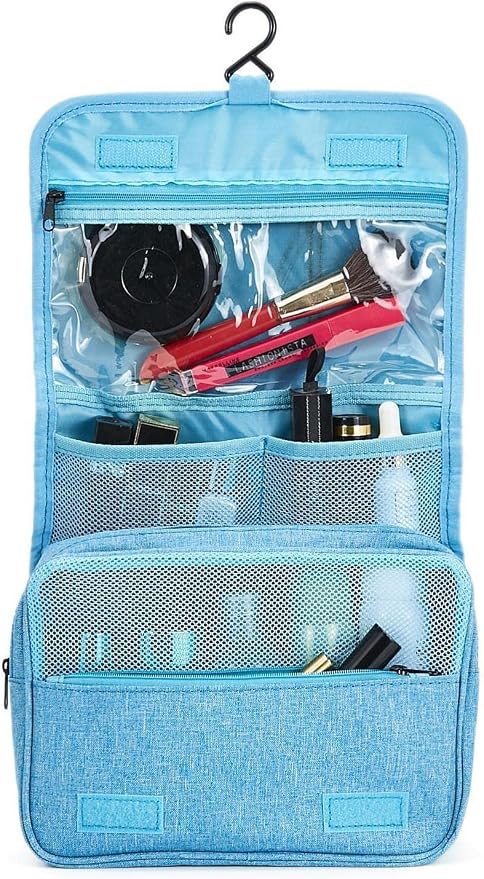 Sechunk Toiletry Bag Water-Resistant Makeup Cosmetic Bag Travel Organizer for Accessories Travel Bag with Hanging Hook