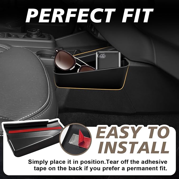 Muslogy for 2022 2023 2024 2025 2026 Maverick Center Console Shifter Storage Box ABS Material Console Side Organizer with Stronger Tape Compatible with Ford Maverick 2022-2026 (Only Passenger Side)