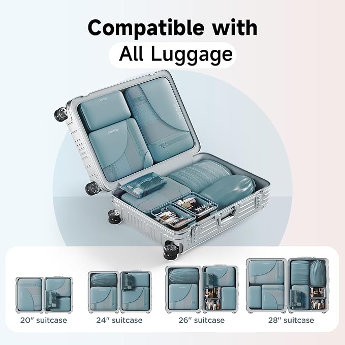 9 Set Packing Cubes for Travel, Gifts for Women Mom,Anti-Tearing Suitcase Organizer,OlarHike Vacation Essentials & Accessories for Cruise Ship