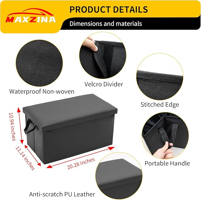Seat Aisle Storage Box Compatible with 2020-2026 Ford Explorer Rear Car Seat Organizer Foldable Backseat 2nd Row Kids Toys Travel Storage Bin for 2025 Explorer 6 Seats Accessories