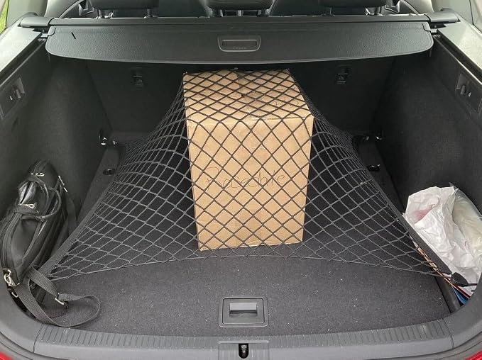 Trunk Organizer Cargo Net for Volkswagen ID.4 2021-2025 – Floor Style Cargo Net for SUV Truck – Premium Mesh Car Trunk Organizer Vehicle Carrier Storage – Compatible with VW ID.4