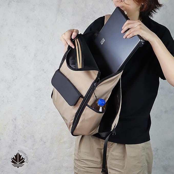 Travel Laptop Backpack Large Hanging Toiletry Organizer Water-Repellent Hygiene Bag (Khaki)