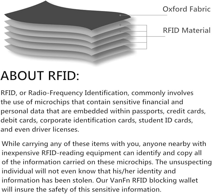 VanFn RFID Travel Passport Wallet, Family Passport Holder, Trip Document Organizer P.Travel Series (Grey)