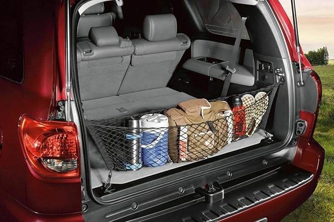 Rear Trunk Organizer Cargo Net for Toyota Sequoia 2008–2026 – Envelope Style Cargo Net for SUV – Premium Mesh Car Trunk Organizer Vehicle Carrier Storage – Compatible with Sequoia
